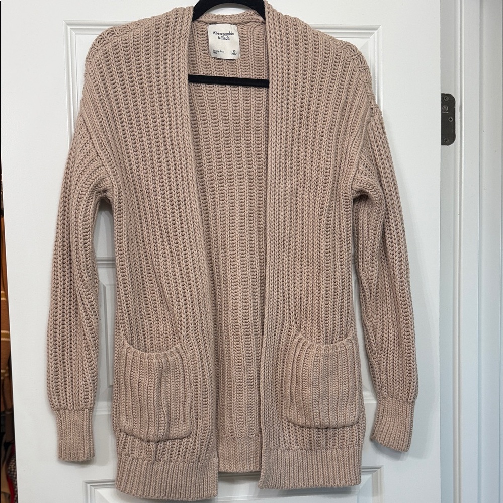 ABERCROMBIE | Beige Knit Cardigan | SIZE XS
